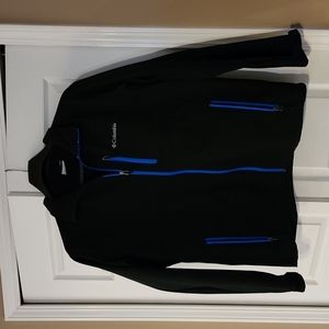 Men's black Columbia soft shell coat XL
